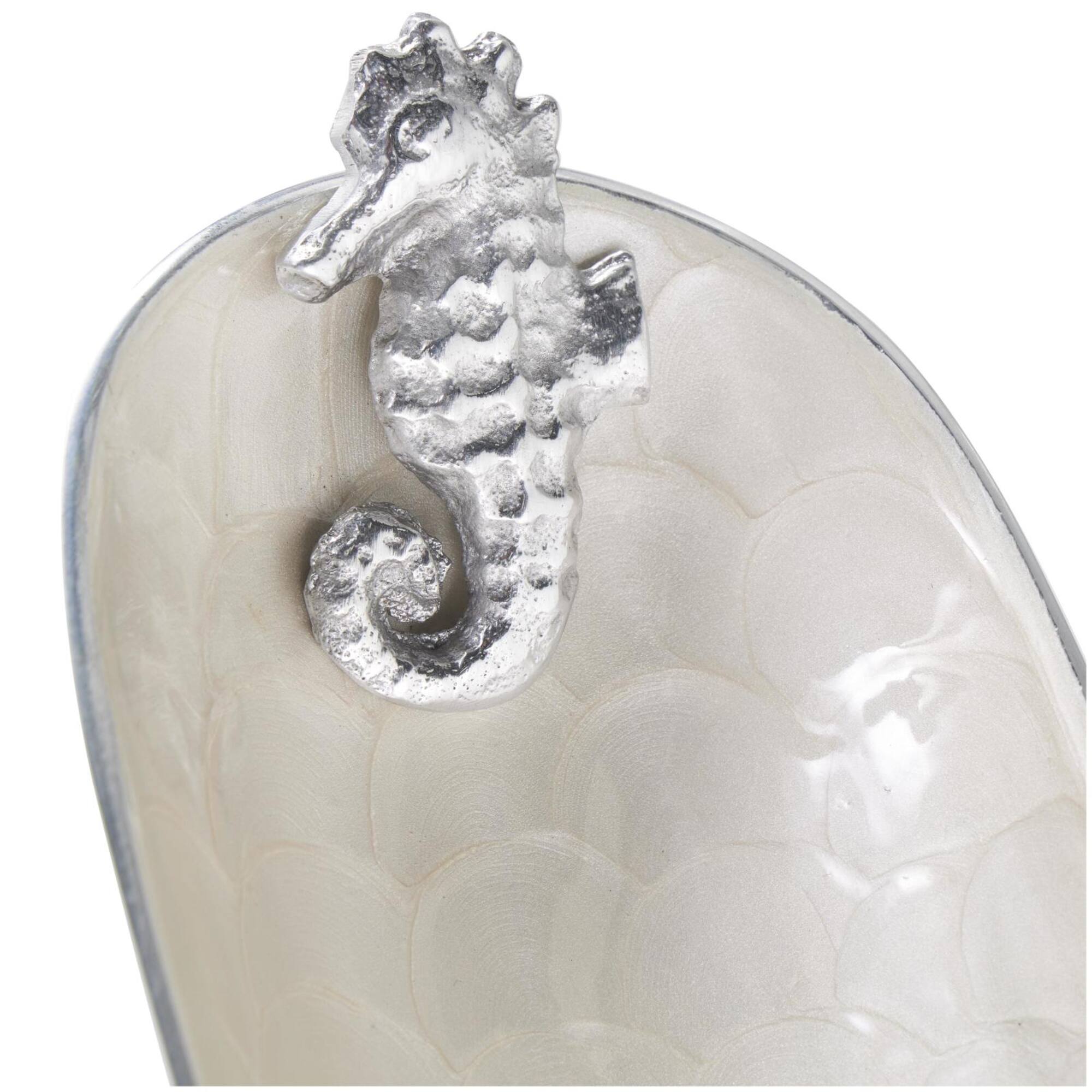 White Sea Life Metal Decorative Bowl Set